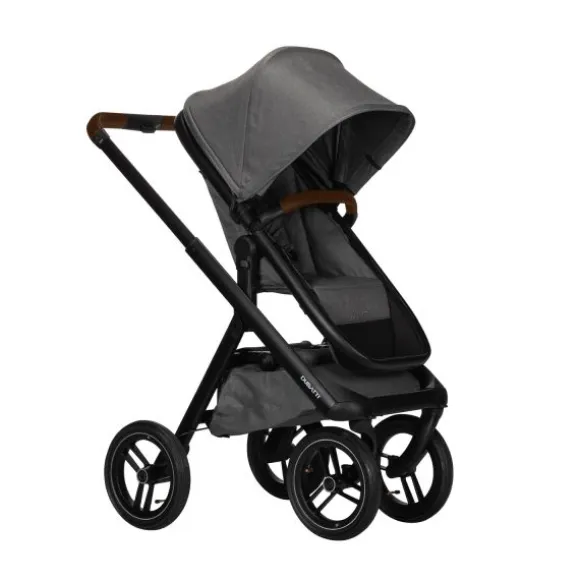 Dubatti One E5 Kinderwagen 2-in-1 Grey Frame Black/Dark Brown