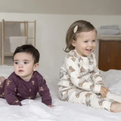 Feetje Bonnie Bouquet Pyjama - Maat 68 - Wijn Melange