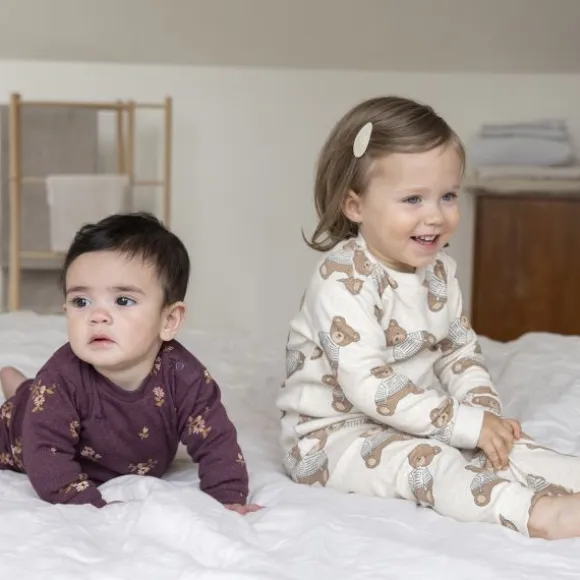 Feetje Bonnie Bouquet Pyjama - Maat 68 - Wijn Melange