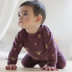 Feetje Bonnie Bouquet Pyjama - Maat 68 - Wijn Melange