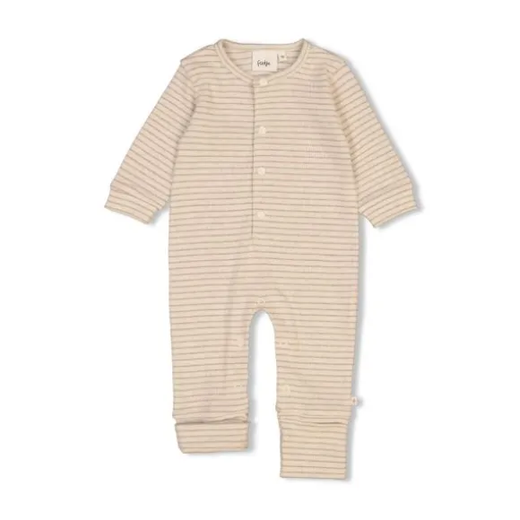 Feetje Boxpak Met Voet Rib Streep The Magic is in You Taupe Melange 44
