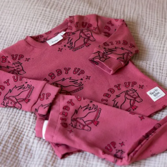 Feetje Howdy Holly Pyjama - Maat 62 - Berry