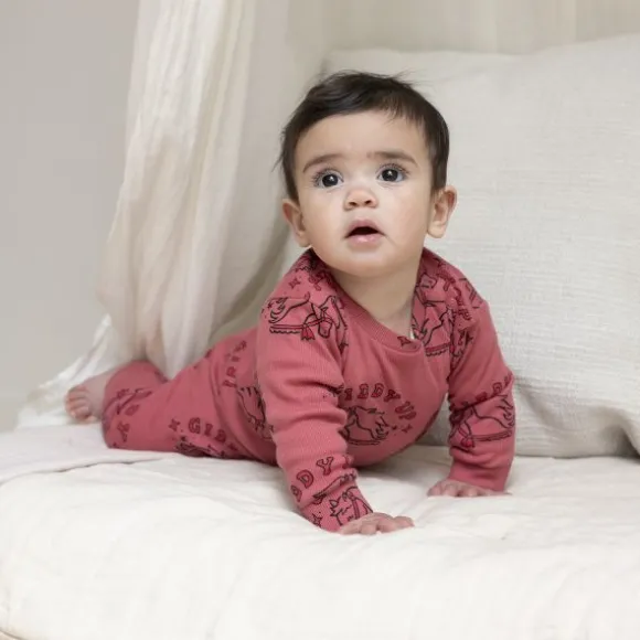 Feetje Howdy Holly Pyjama - Maat 62 - Berry