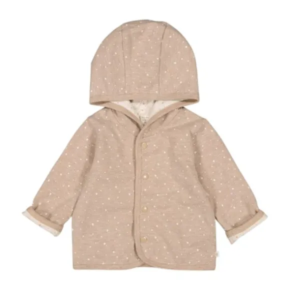 Feetje Jas Met Capuchon Omkeerbaar Print The Magic Is In You Taupe Melange 74