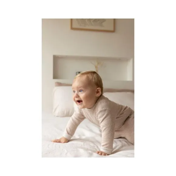 Feetje Pyjama Wafel Groen melange mt 56