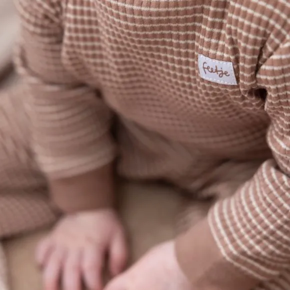 Feetje Pyjama Wafel Groen melange mt 56