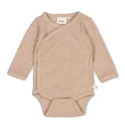 Feetje Romper Wikkel Rib The Magic Is In You Taupe Melange 44