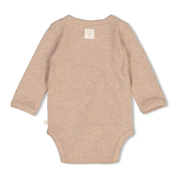 Feetje Romper Wikkel Rib The Magic Is In You Taupe Melange 44