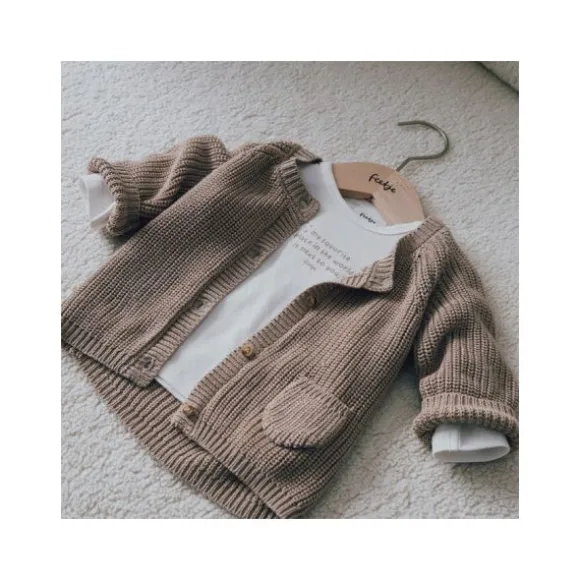 Feetje Vestje Gebreid The Magic is in You Taupe 56