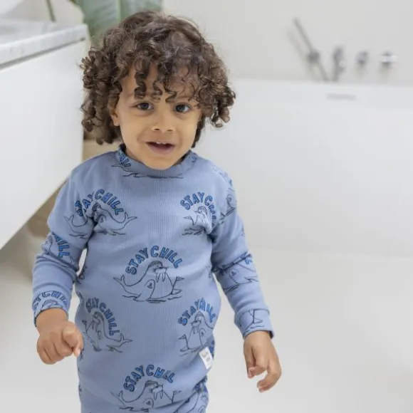 Feetje Willy Walrus Pyjama - Maat 56 - Blauw