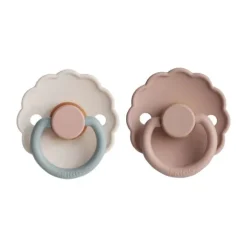 Frigg Fopspeen Daisy Blooming Blush/Cotton T2 6-18 mnd (2 stuks)