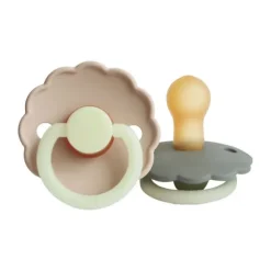 Frigg Fopspeen Daisy Night Portob./Croissant T1 0-6 mnd (2 stuks)