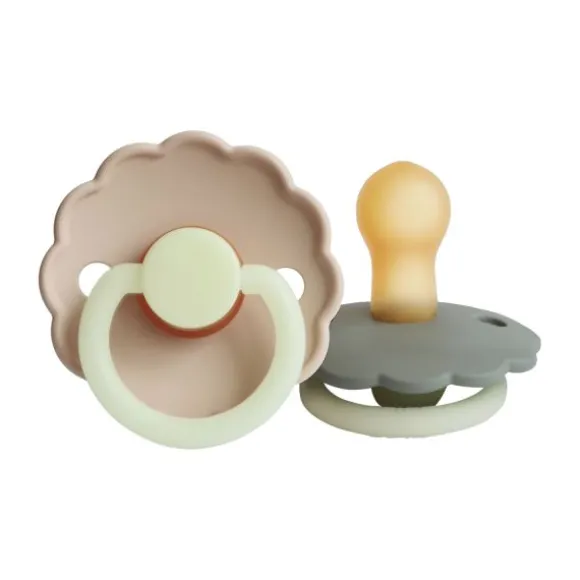 Frigg Fopspeen Daisy Night Portob./Croissant T2 6-18 mnd (2 stuks)