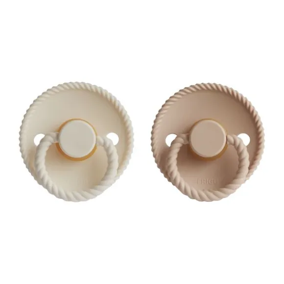 Frigg Fopspeen Rope Cream/Croissant T2 6-18 mnd (2 stuks)
