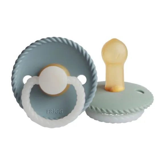 Frigg Fopspeen Rope Night Stone Blue/Sage T1 0-6 mnd (2 stuks)