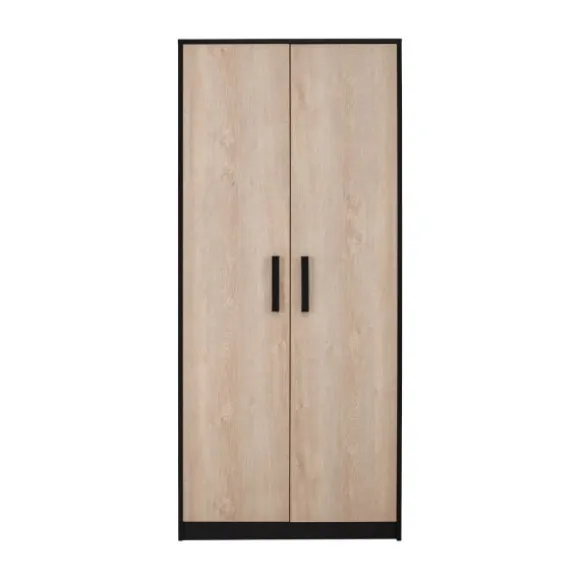 Hanglegkast 2 Deuren Nova Zwart/Eiken