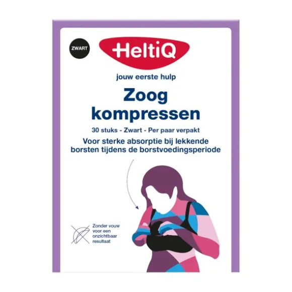 HeltiQ Zoogcompres Voorgevormd (30 stuks)