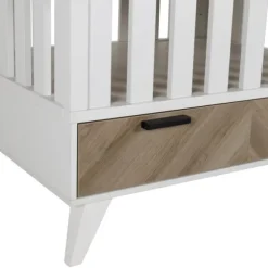 Interbaby Box Met Lade Lancaster Wit/ Visgraatmotief