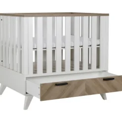 Interbaby Box Met Lade Lancaster Wit/ Visgraatmotief