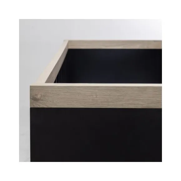 Interbaby Hanglegkast 2-Deurs Strips Zwart