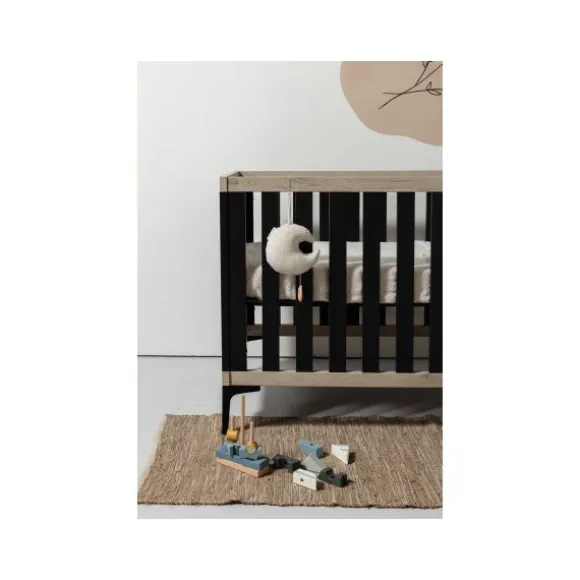 Interbaby Hanglegkast 2-Deurs Strips Zwart