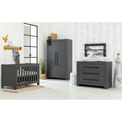 Interbaby Ledikant 60 x 120 - Commode 3 Laden - Hanglegkast 2 Deuren Austin