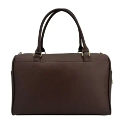 Isoki Double Zip Satchel Quilted Chocolate