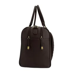 Isoki Double Zip Satchel Quilted Chocolate