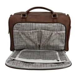 Isoki Double Zip Satchel Bag Redwood