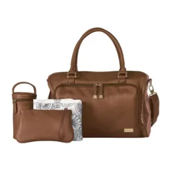 Isoki Double Zip Satchel Bag Redwood