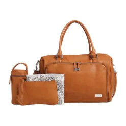 Isoki Double Zip Satchel Bag Redwood