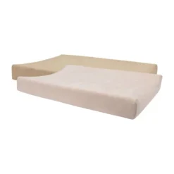Jollein Aankleedkussenhoes - 2 Stuks - 50 x 70 cm - Badstof - Sea Green/Biscuit