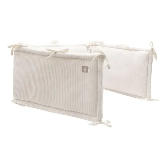 Jollein Boxbumper - Cloudy Rib - 180x30 cm - Milky Coffe