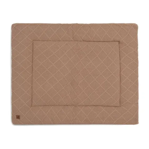 Jollein Check Knit Boxkleed - 75 x 95 cm - Biscuit