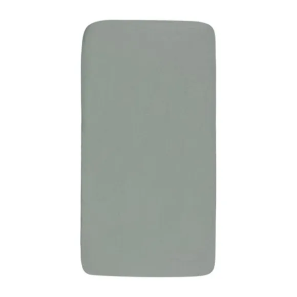Jollein Hoeslaken Jersey - 40/50x80/90 cm - 2 Stuks - Sea Green/Ivory
