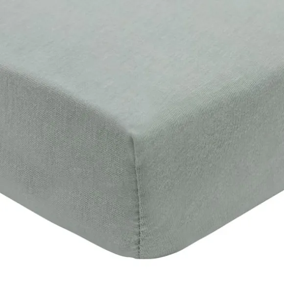 Jollein Hoeslaken Jersey - 2 Stuks - 60 x 120 cm - Sea Green/Biscuit