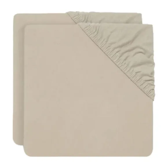 Jollein Hoeslaken Jersey Nougat 60 x 120 cm 2 Pack