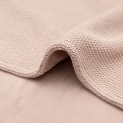 Jollein Ledikantdeken Basic Knit Wild Rose/Fleece 100 x 150 cm