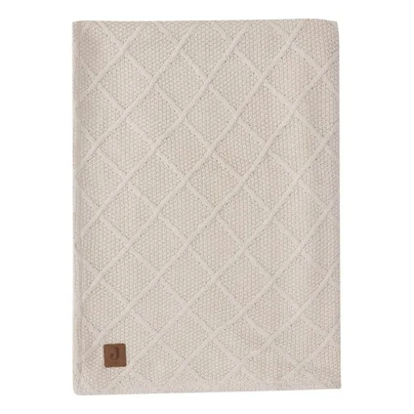 Jollein Ledikantdeken Check Knit Biscuit / Teddy Fleece 100 x 150 cm