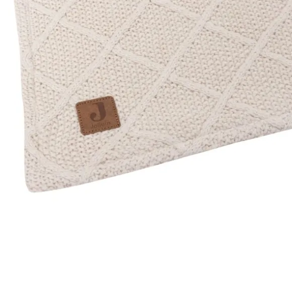 Jollein Ledikantdeken Check Knit Biscuit / Teddy Fleece 100 x 150 cm