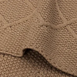 Jollein Ledikantdeken Check Knit Biscuit / Teddy Fleece 100 x 150 cm