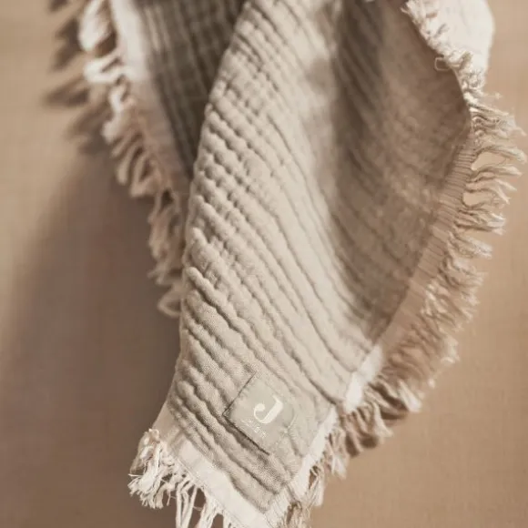 Jollein Ledikantdeken Fringe Olive Green / Ivory GOTS 120 x 120 cm