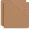 Jollein Ledikanthoeslaken Jersey 60 x 120 cm Biscuit 2-pack