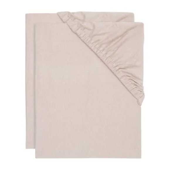 Jollein Ledikanthoeslaken Jersey Olive Green 60 x 120 cm 2-Pack