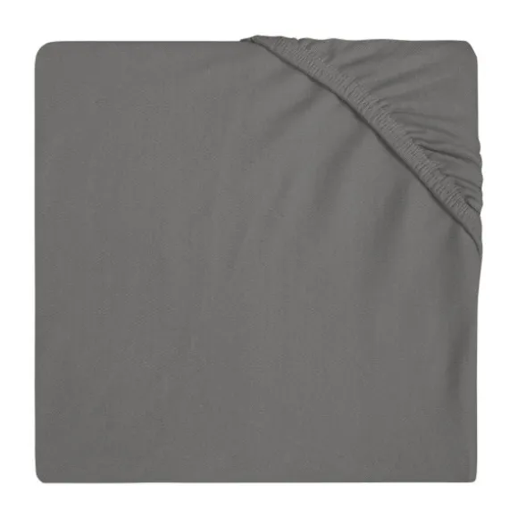 Jollein Ledikanthoeslaken Jersey 60 x 120 cm Storm Grey