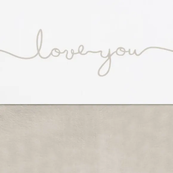 Jollein ledikantlaken Love You Nougat 120 x 150 cm