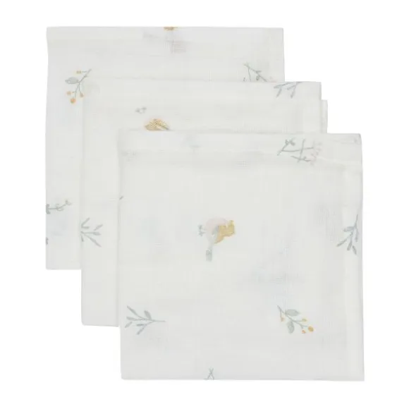 Jollein Lovely Birds Hydrofiel Monddoekje - 3 Pack - 31 x 31 cm