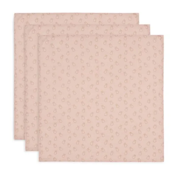 Jollein Multidoek Hydrofiel Small Miffy Silhouettes Wild Rose 70 x 70 cm 3 Pack