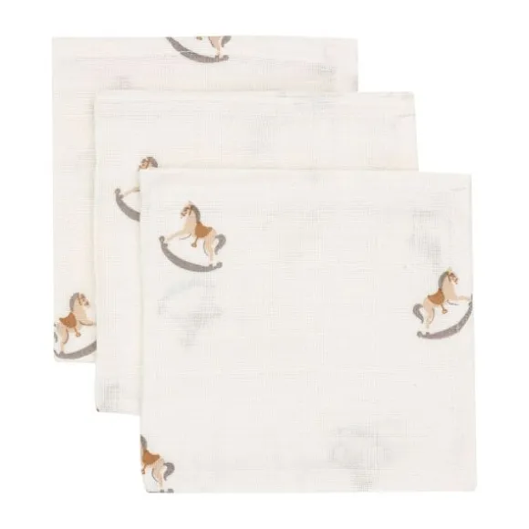 Jollein Nostalgic Ride Monddoekje - 3 Pack - 31 x 31 cm - Hydrofiel