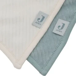 Jollein Slab Bandana - 2 Pack - Velvet Rib - Sea Green / Ivory